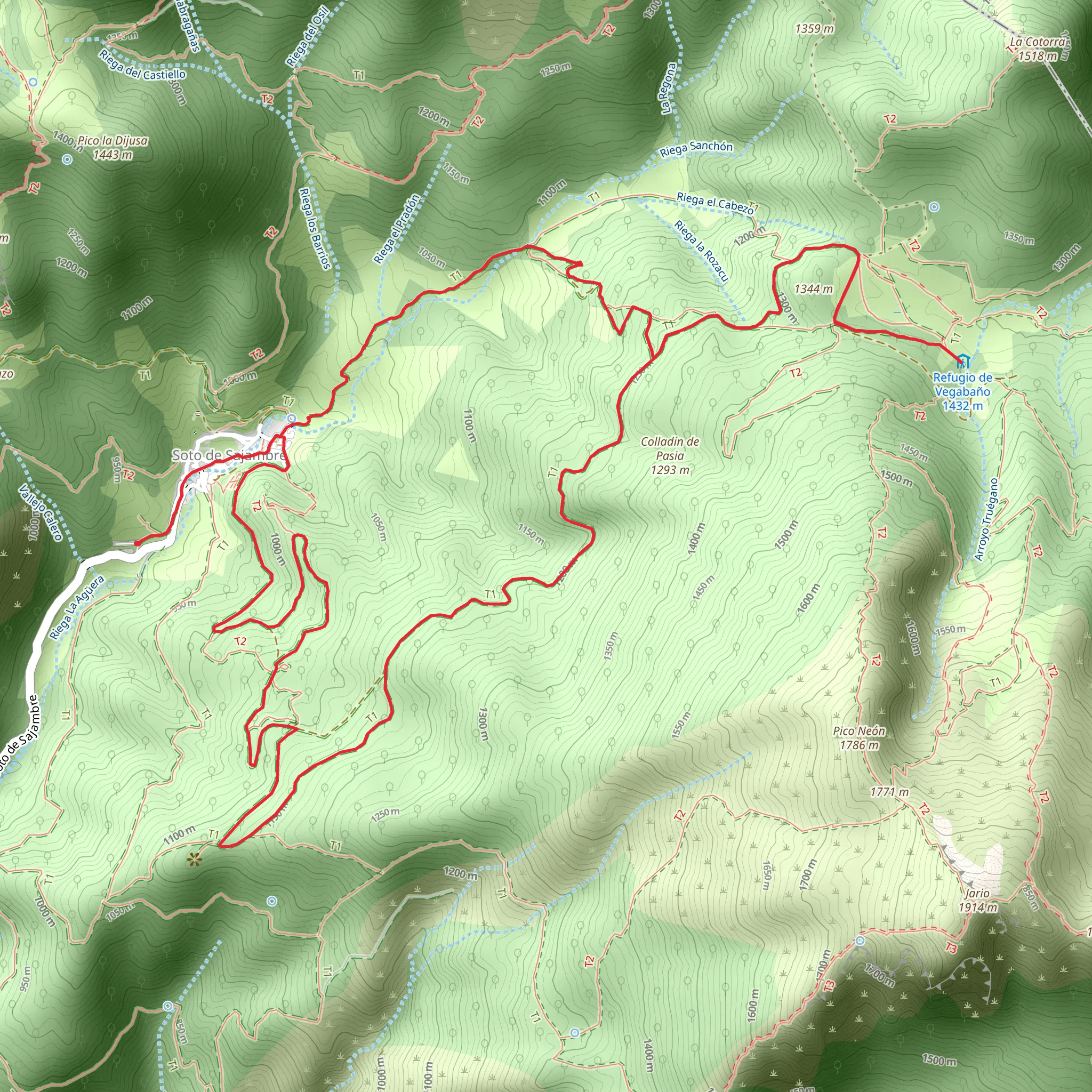 PR PNPE 9 Soto de Sajambre - Vegabaño mobile static map