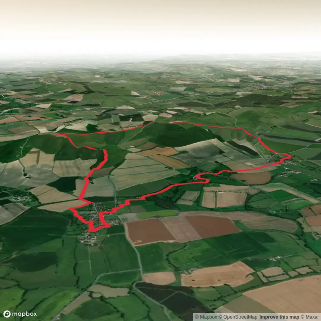 An image depicting the trail Tan & Milk Hill Circular - Upper Limits UK and its surrounding area.