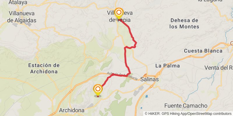 Gran Senda De Malaga stage 14 Map