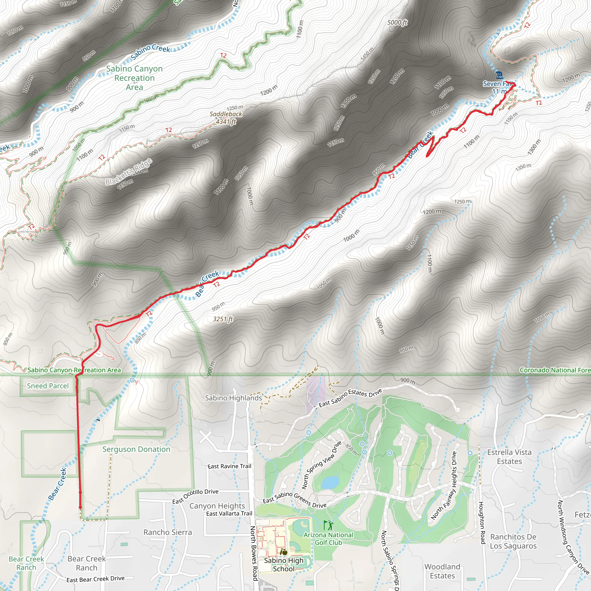 Bear Canyon Trail via North Bear Canyon Access mobile static map