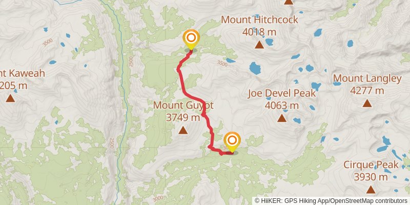 Pacific Crest Trail - Central California stage 12 Map