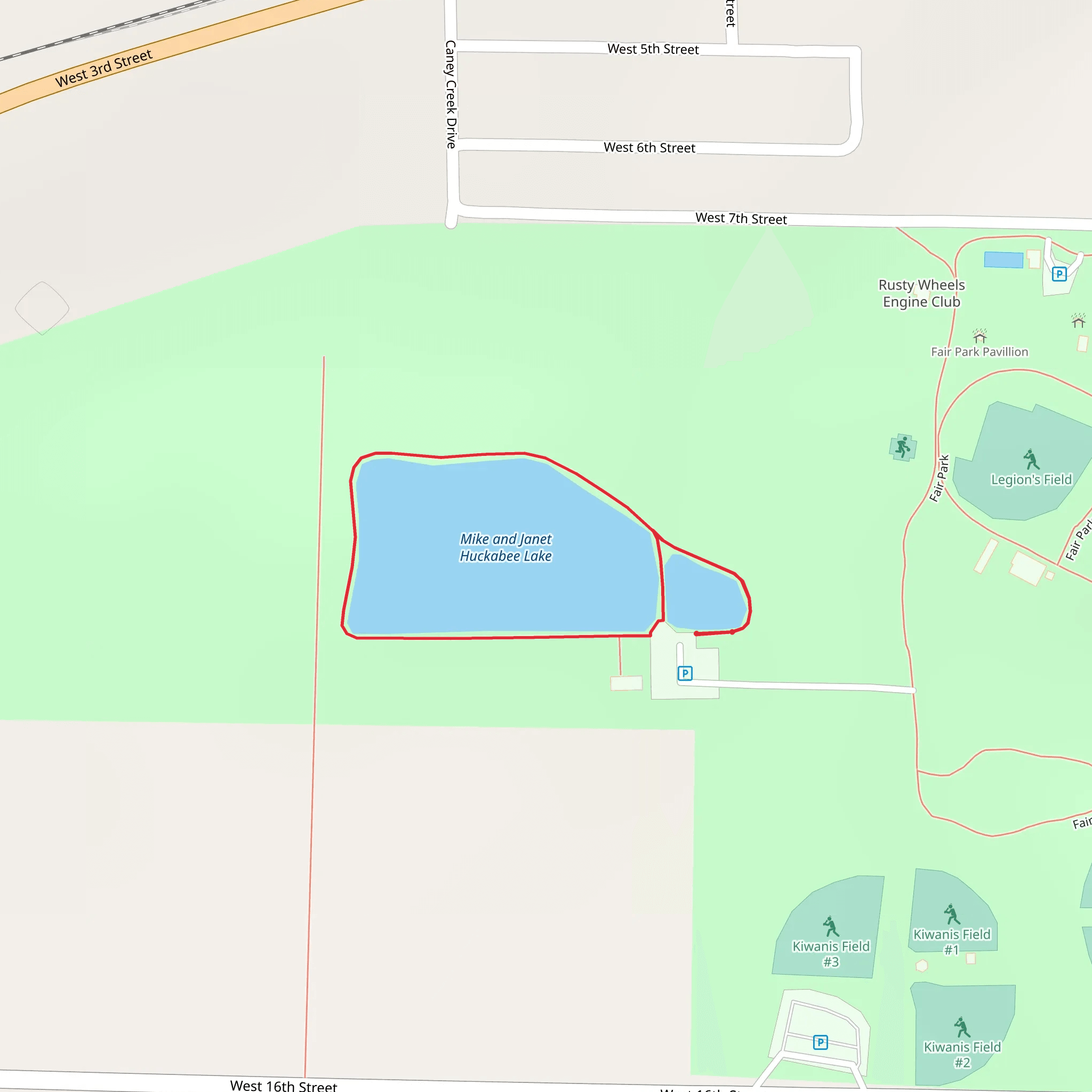 Mike and Janet Huckabee Lake Loop mobile static map