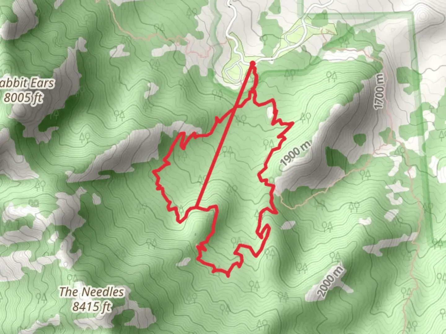 An image depicting the trail Anvil Creek and Sotol Creek Loop and its surrounding area.