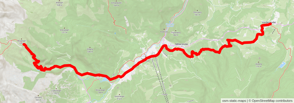 Northern Alpine Trail stage 17 Map