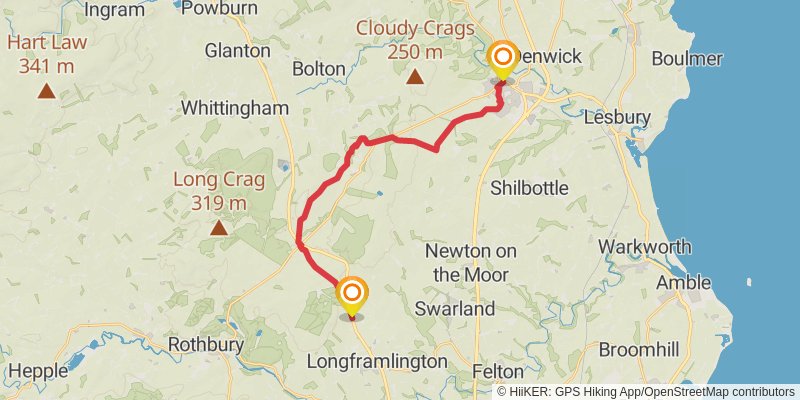 Ravenglass to Holy Island Walk stage 14 Map