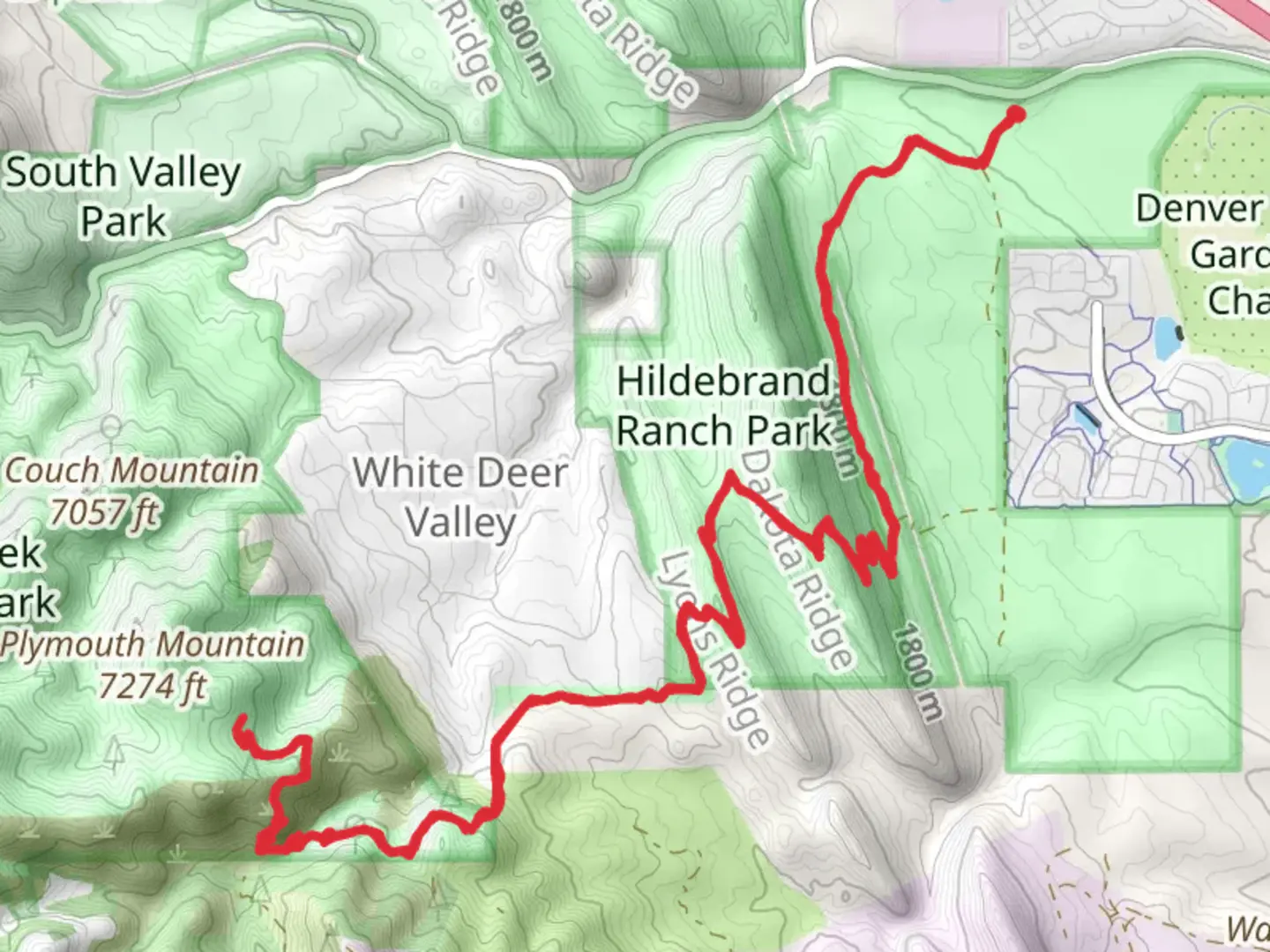 An image depicting the trail Black Bear Trail Out and Back and its surrounding area.