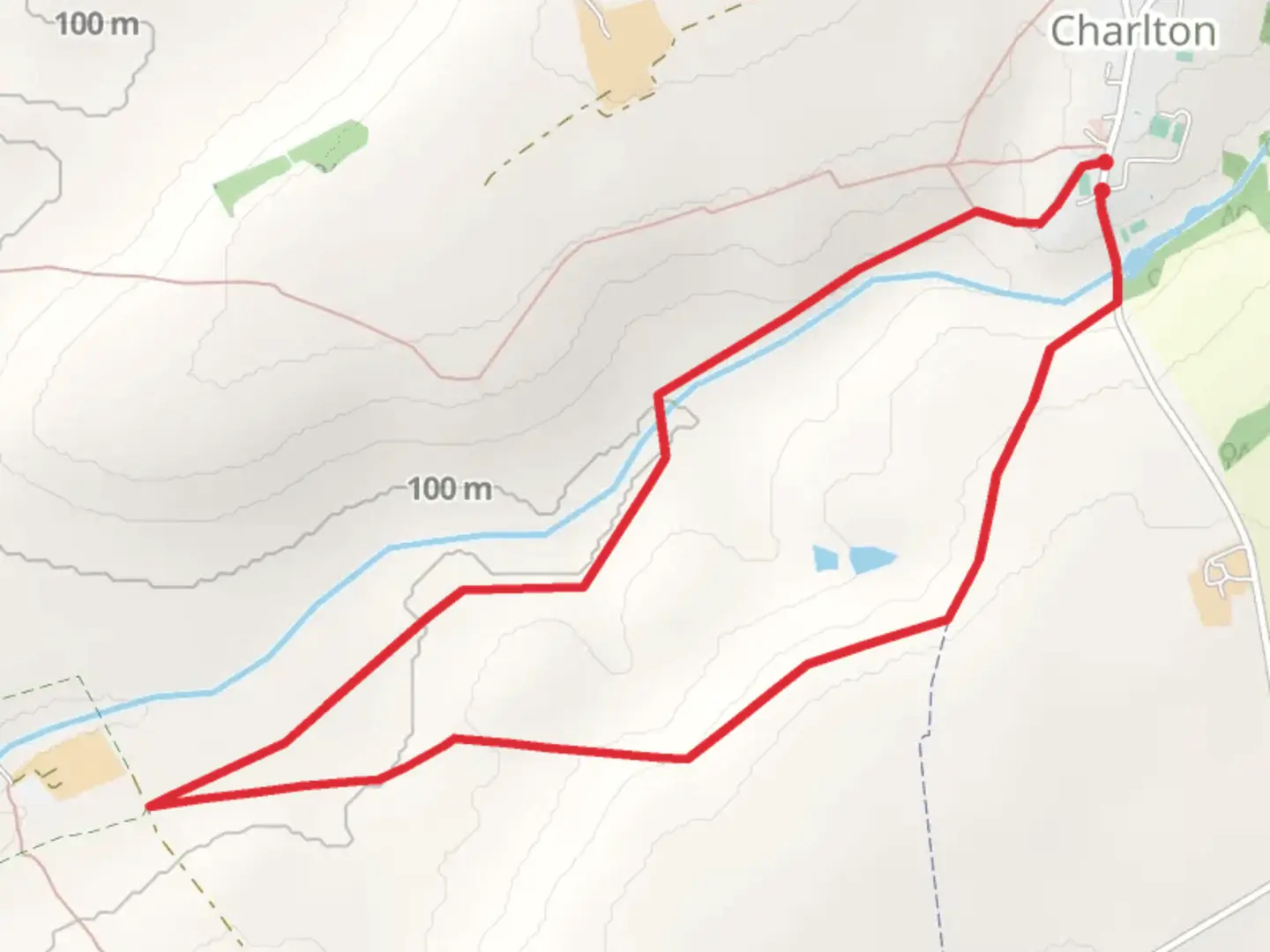 An image depicting the trail Newbottle Estate Shepherd Huts Loop and its surrounding area.