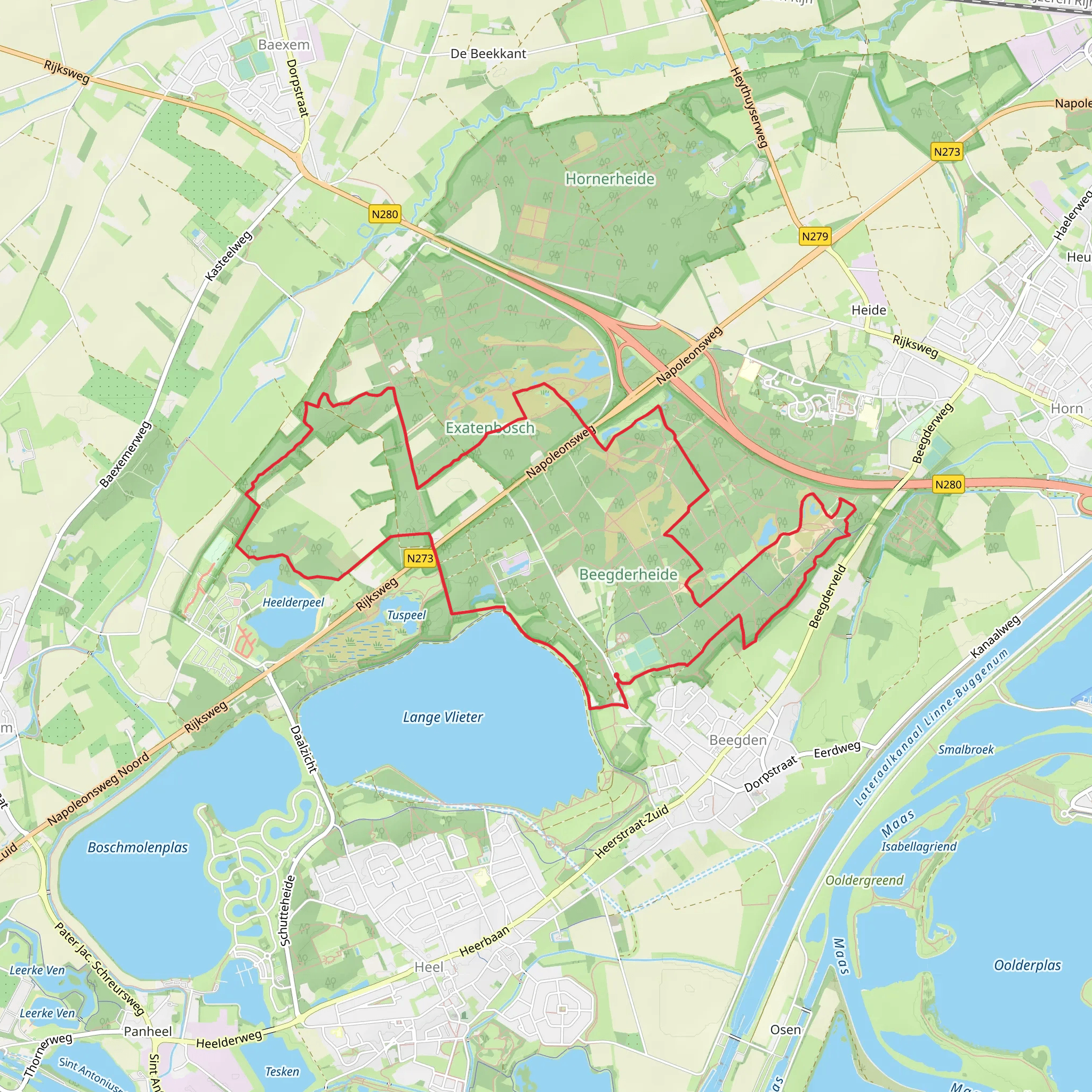 Heelderpeel via Beegderheide mobile static map