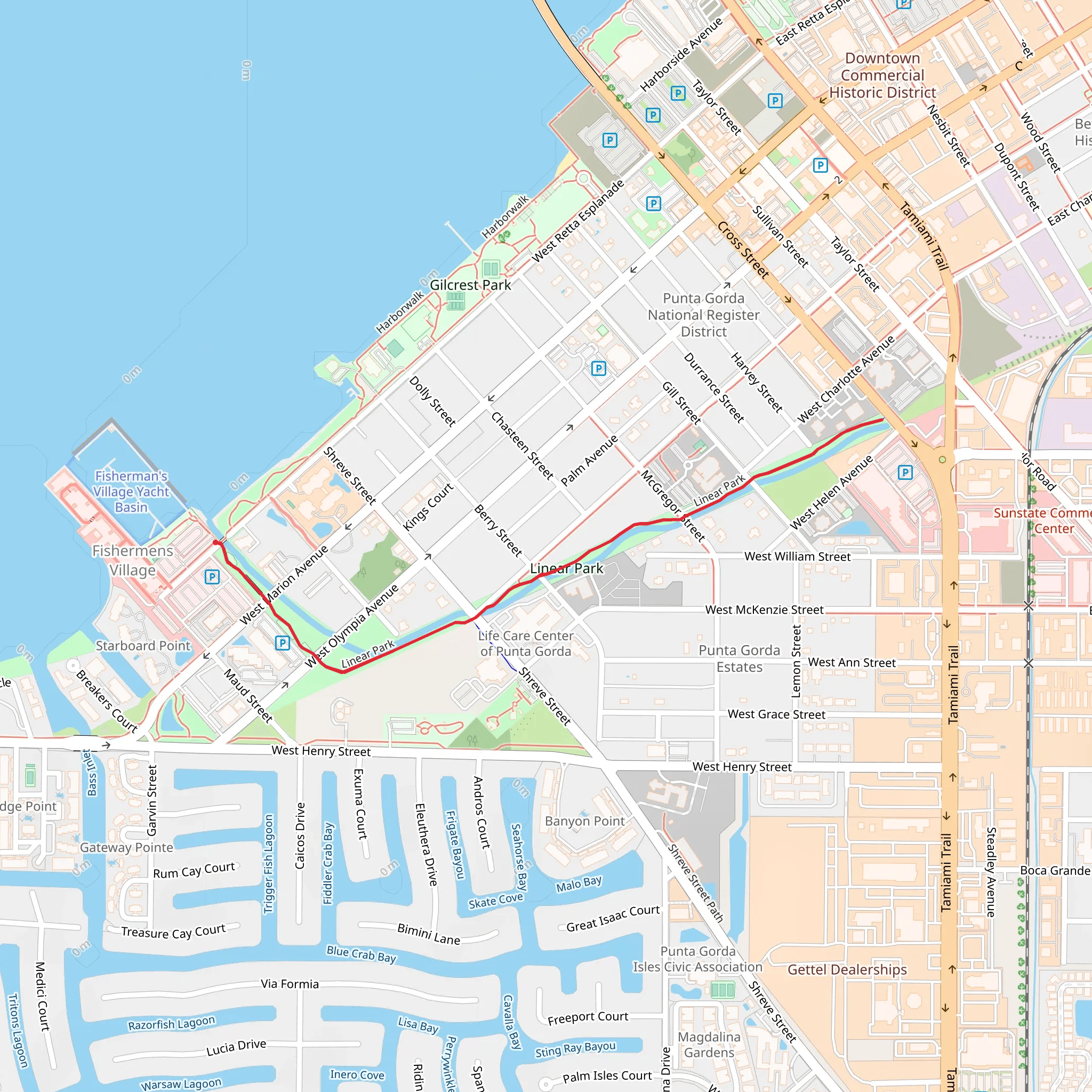 Linear Park Walk mobile static map