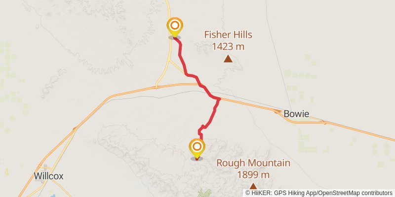 Sky Islands Traverse stage 42 Map