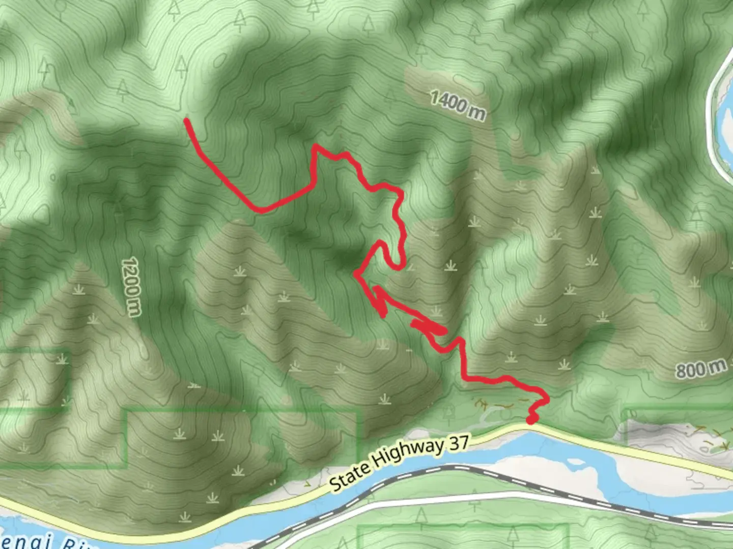An image depicting the trail Rainy Divide Loop - Canoe Gulch Trail and its surrounding area.