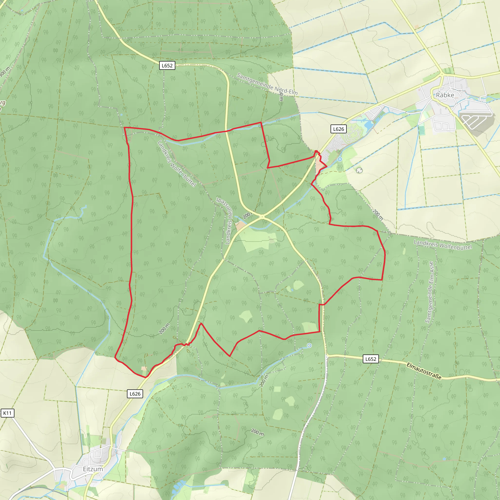 Elm Rundwanderweg mobile static map