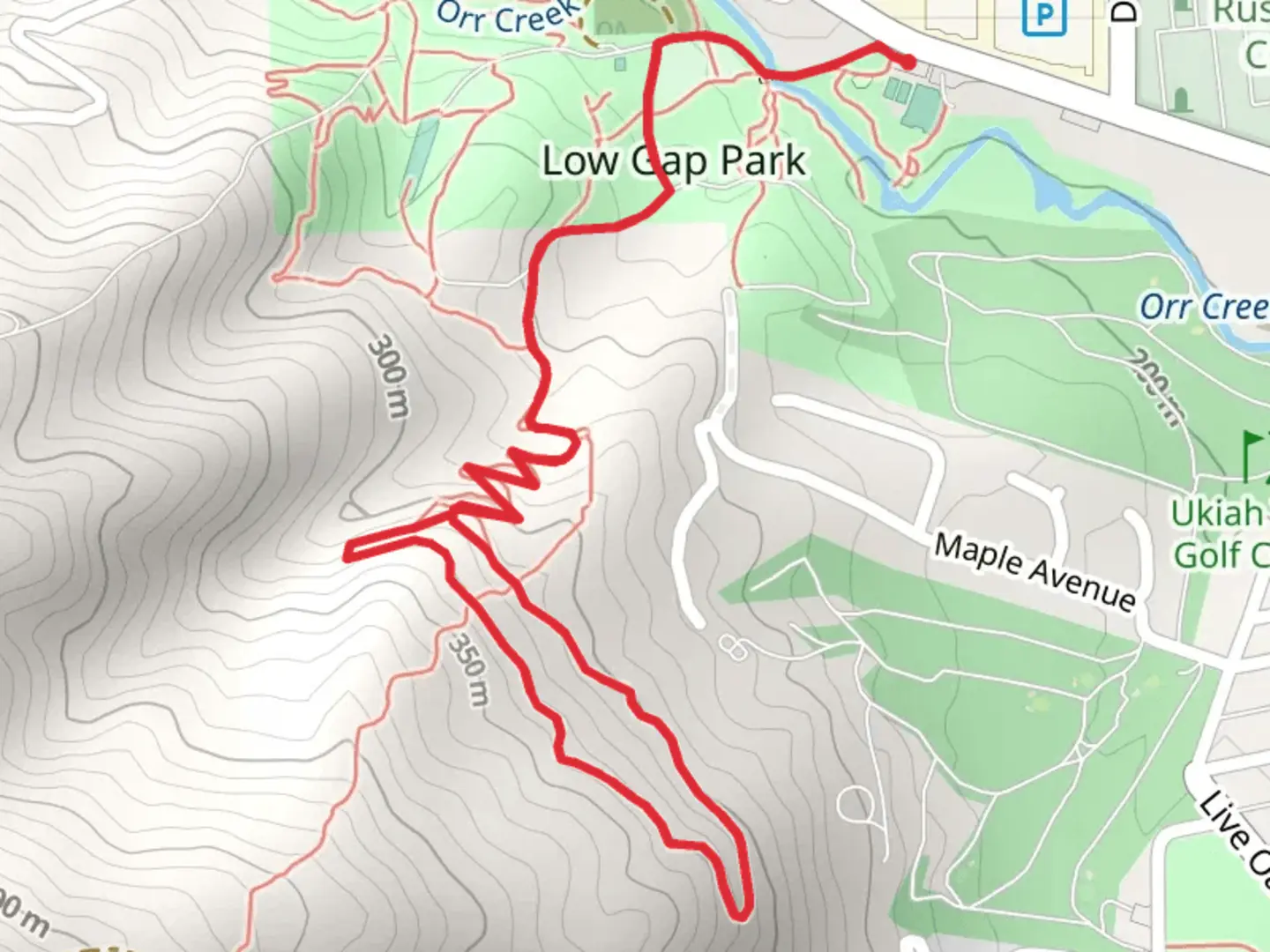 An image depicting the trail City View Loop Trail from Lost Treasure Road and its surrounding area.