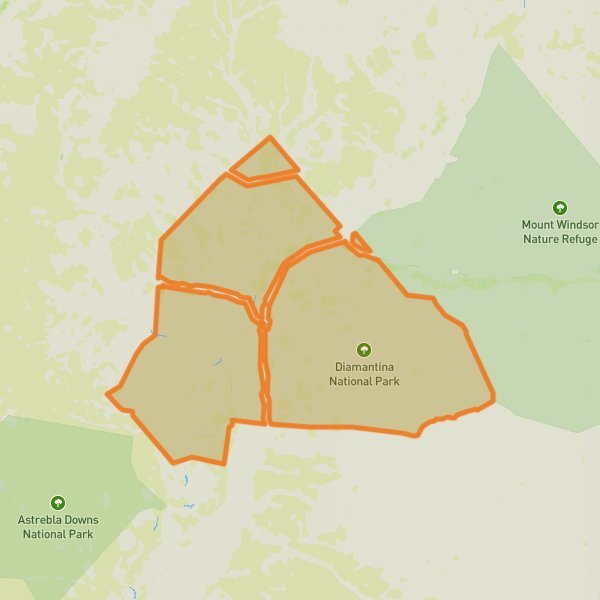 Diamantina National Park mobile static map