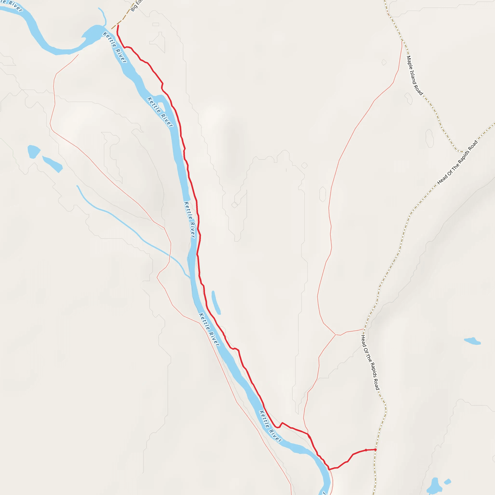 Kettle River Rapids Trail mobile static map