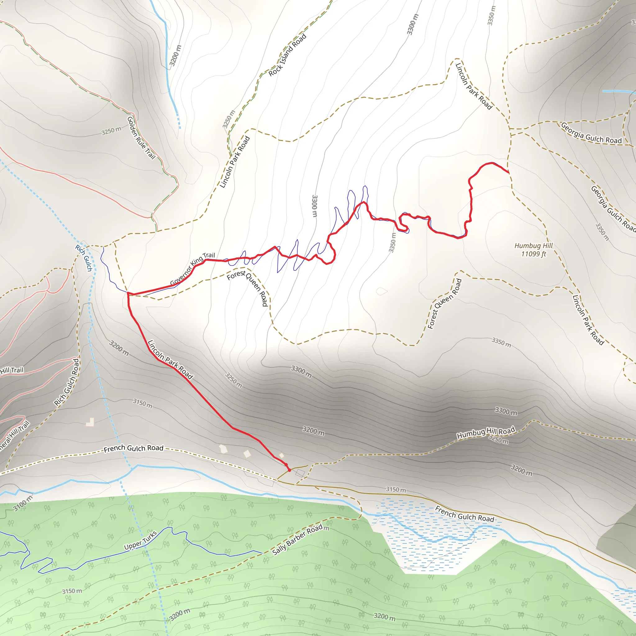 Governor King Trail mobile static map