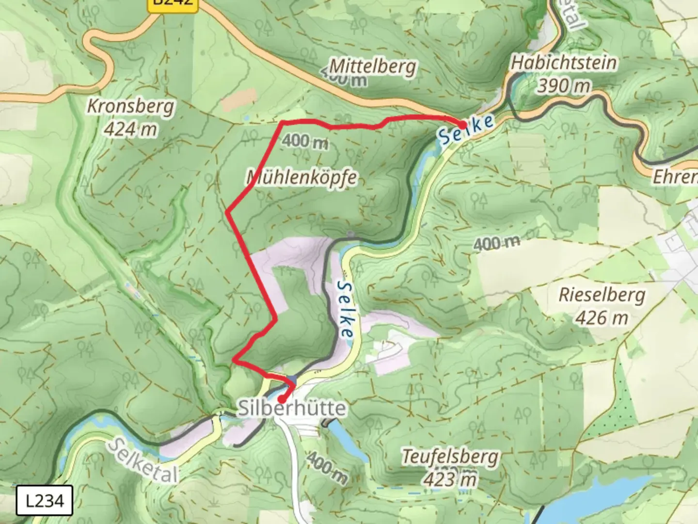 An image depicting the trail Alexisbad to Silberhütte Walk and its surrounding area.