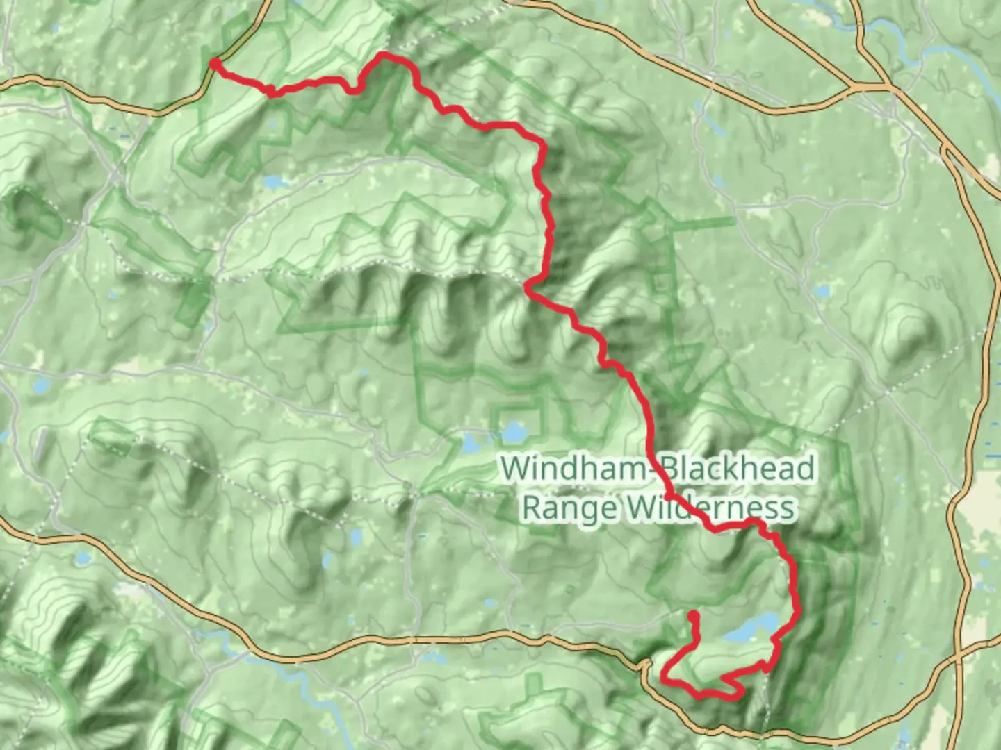 An image depicting the trail Escarpment Trail and its surrounding area.