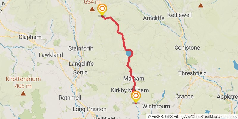 Middleton in Teesdale to Dover Walk stage 6 Map