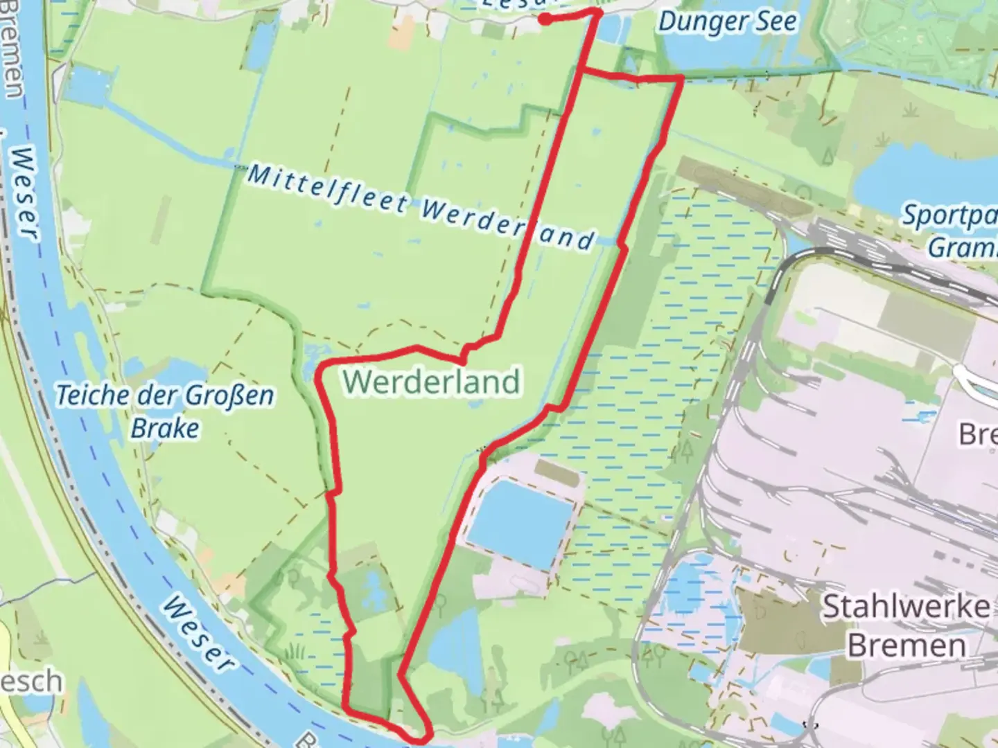 An image depicting the trail Ökopfad Loop and its surrounding area.