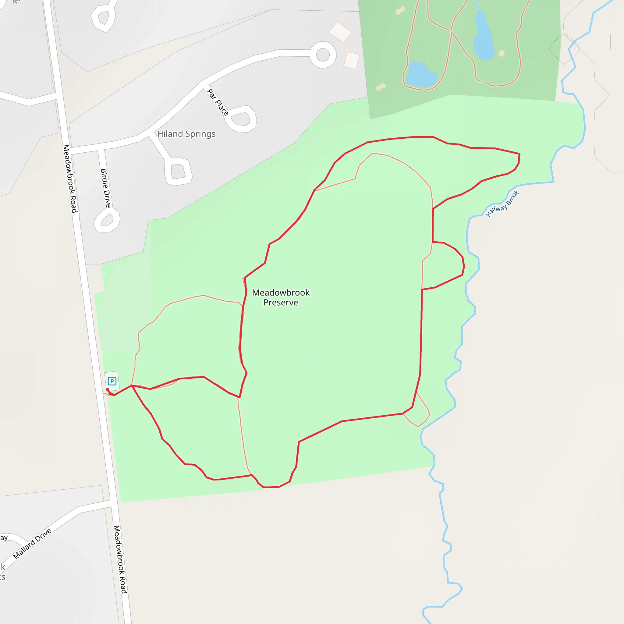 Meadowbrook Preserve Loop mobile static map