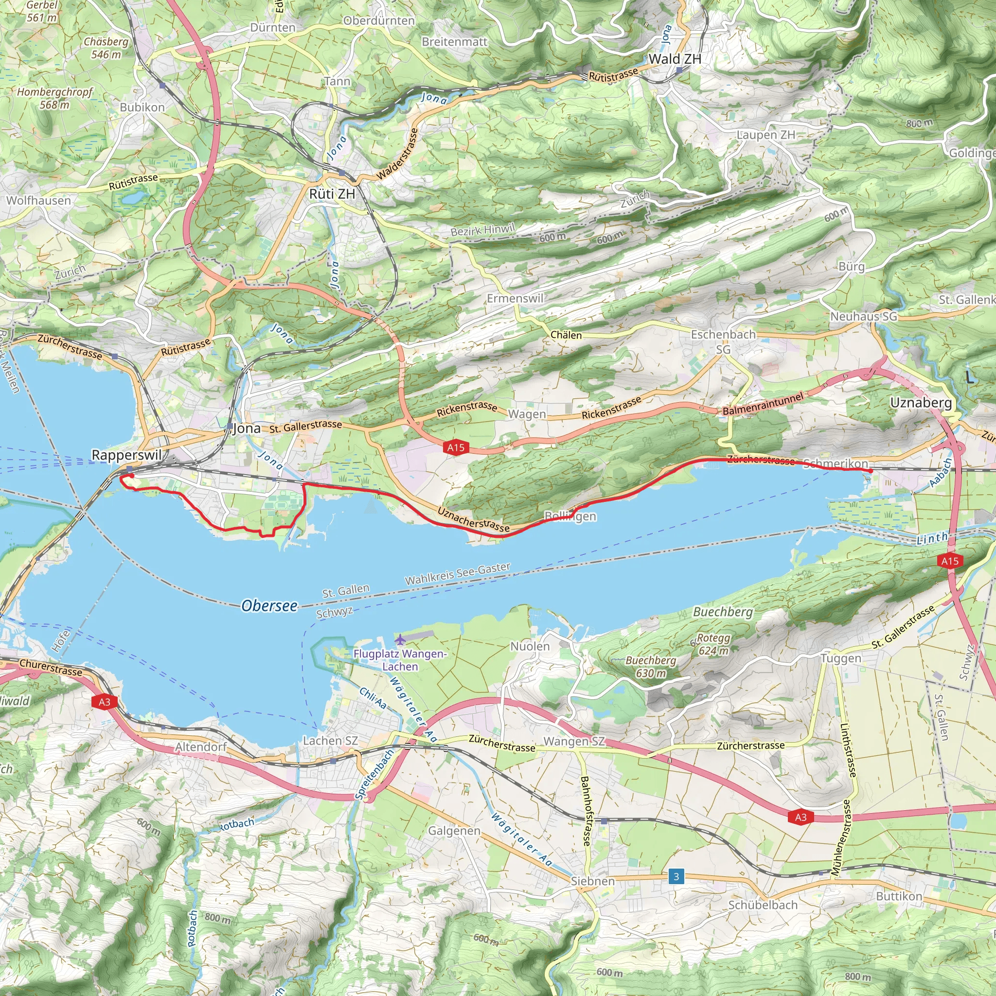 Obersee-Uferweg mobile static map