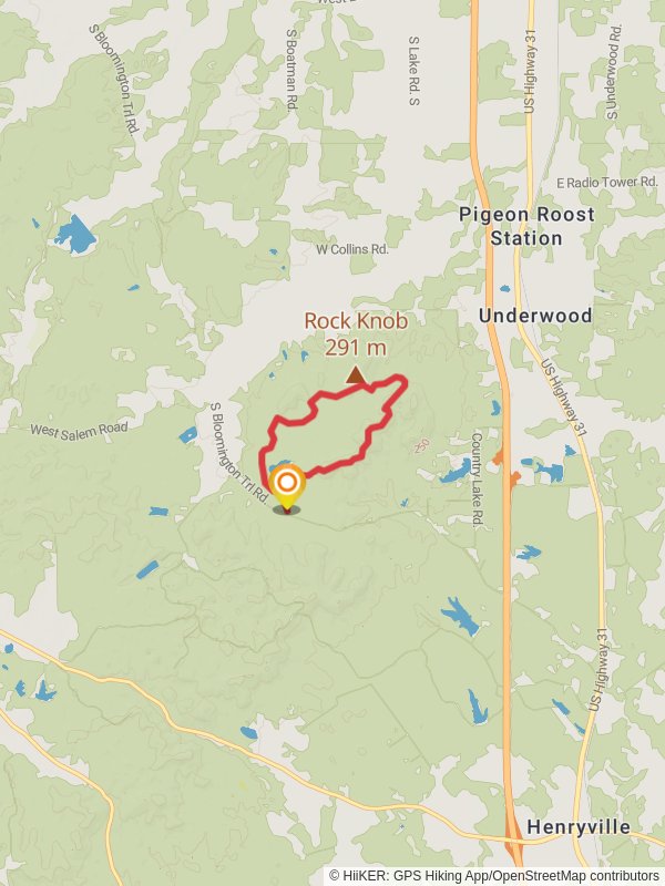 Oak, Pine and Rock Knob and Shaw Lake Loop
