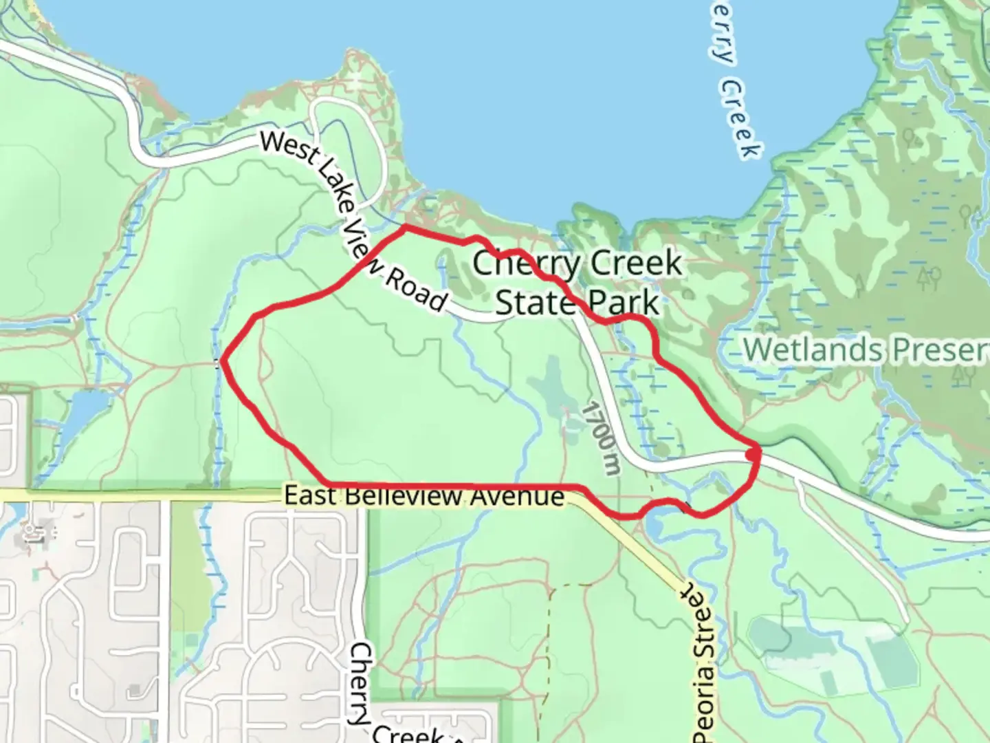 An image depicting the trail Cherry Creek, Pope and Butterfly Hill Loop Trail and its surrounding area.