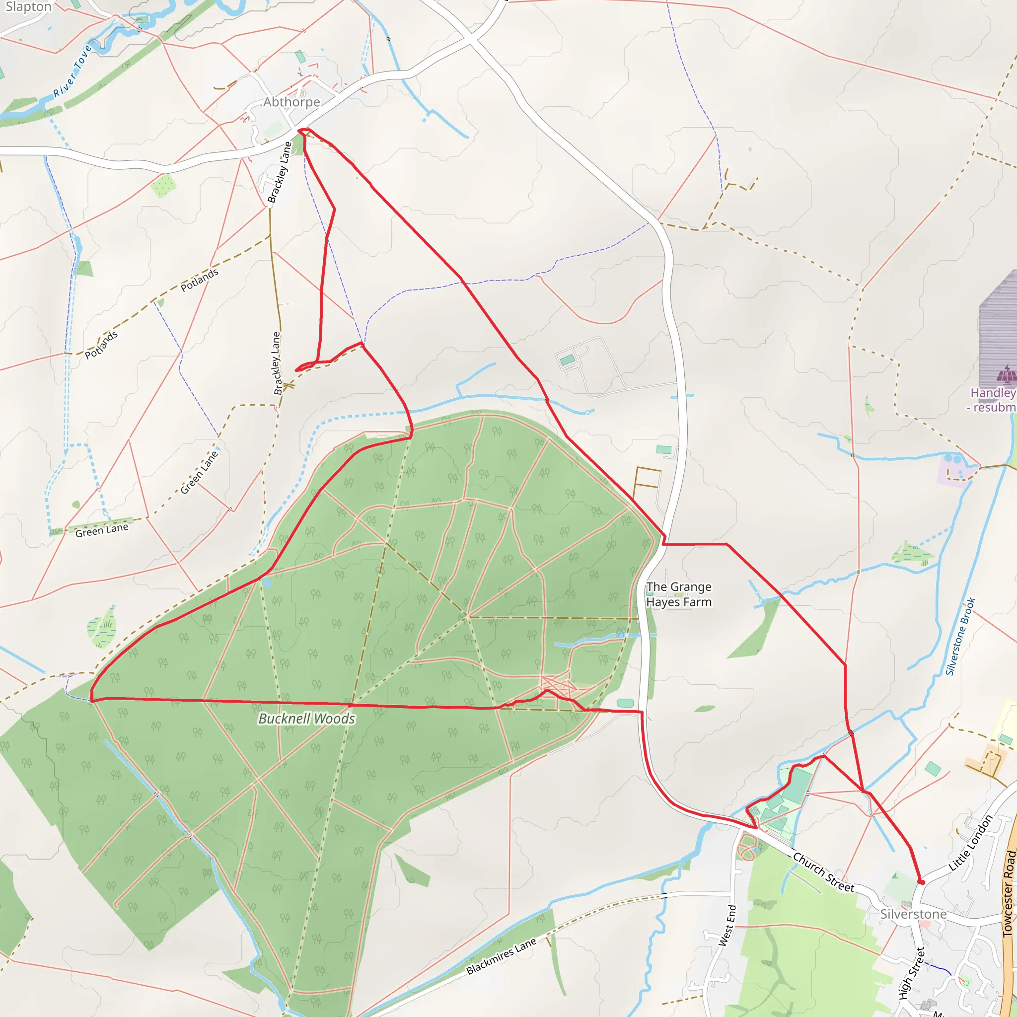 Bucknell Woods Short Loop mobile static map