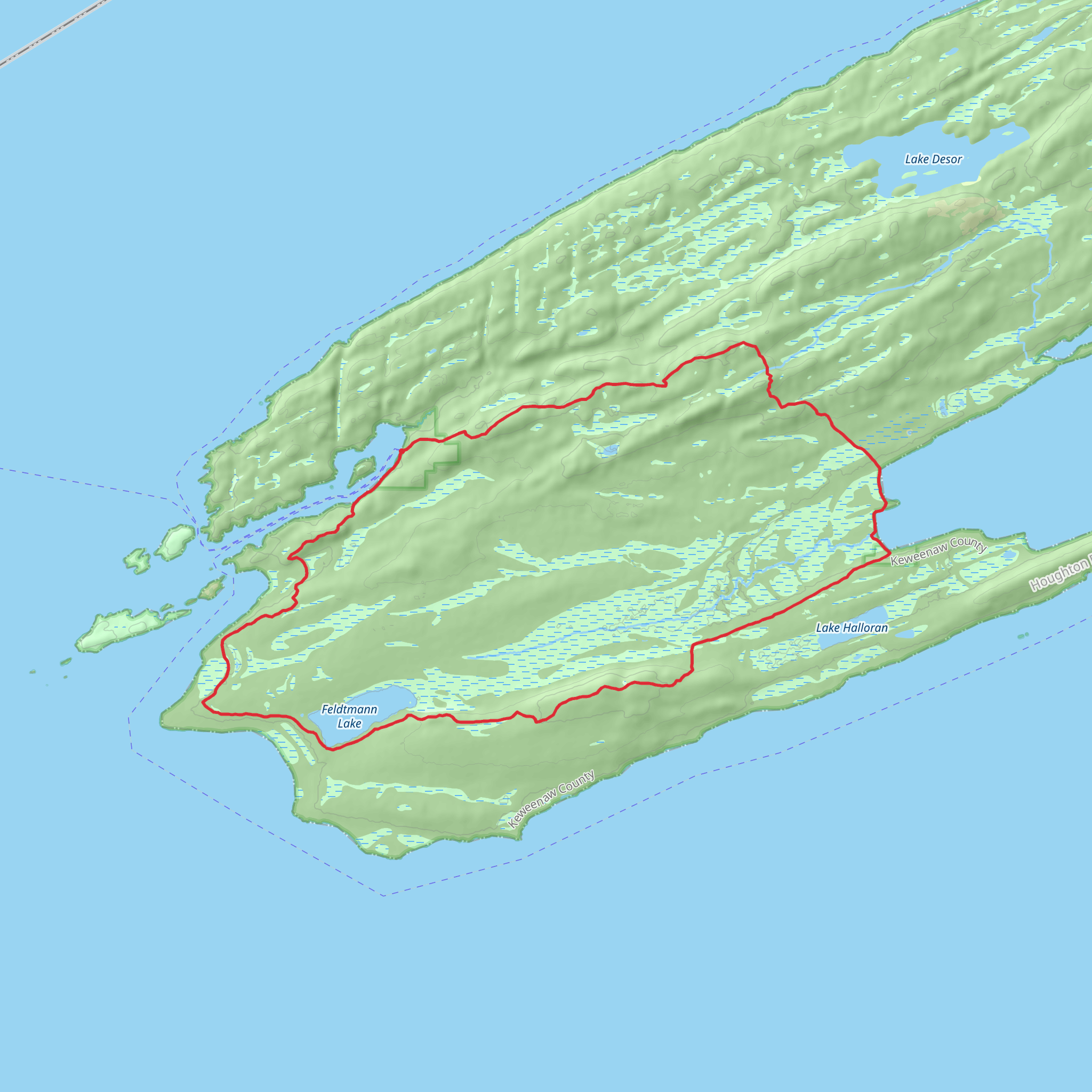 Feldtmann Lake Loop Trail mobile static map