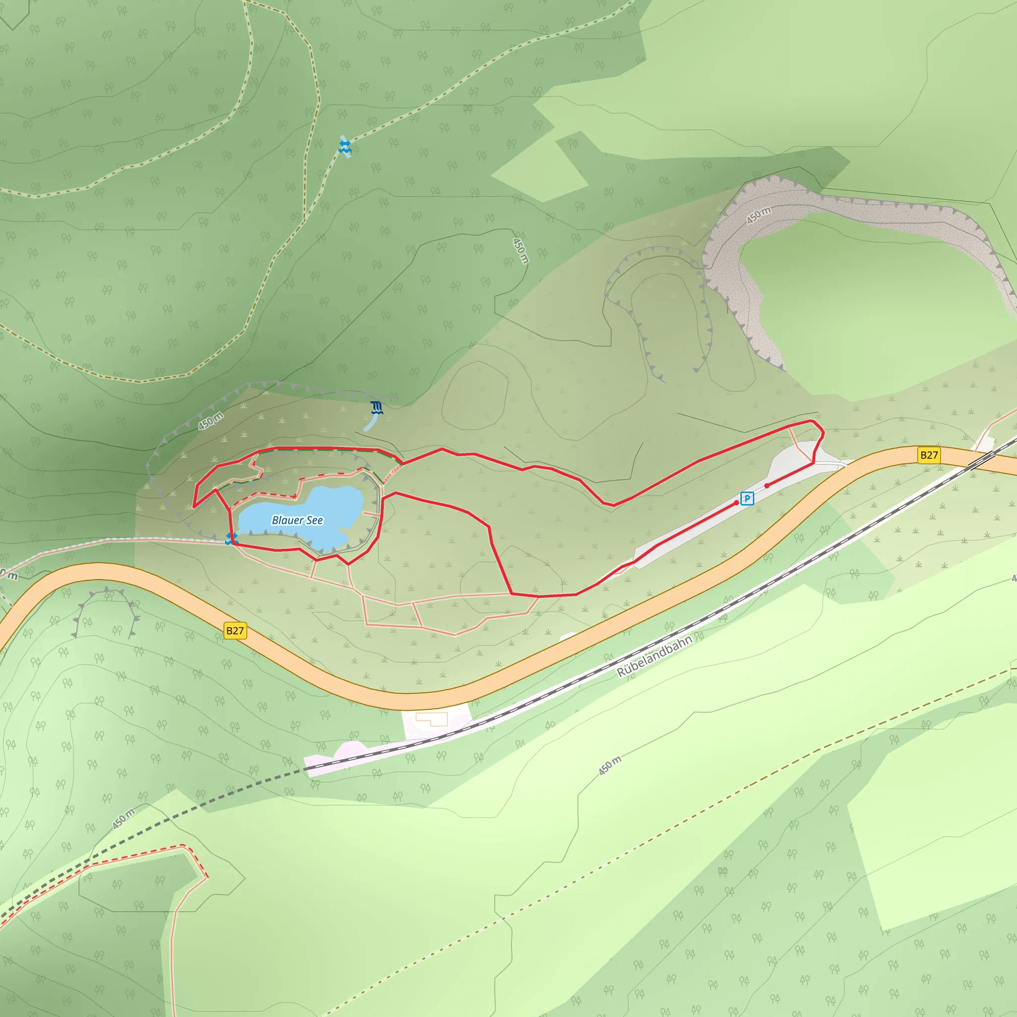 Blauer See Loop mobile static map