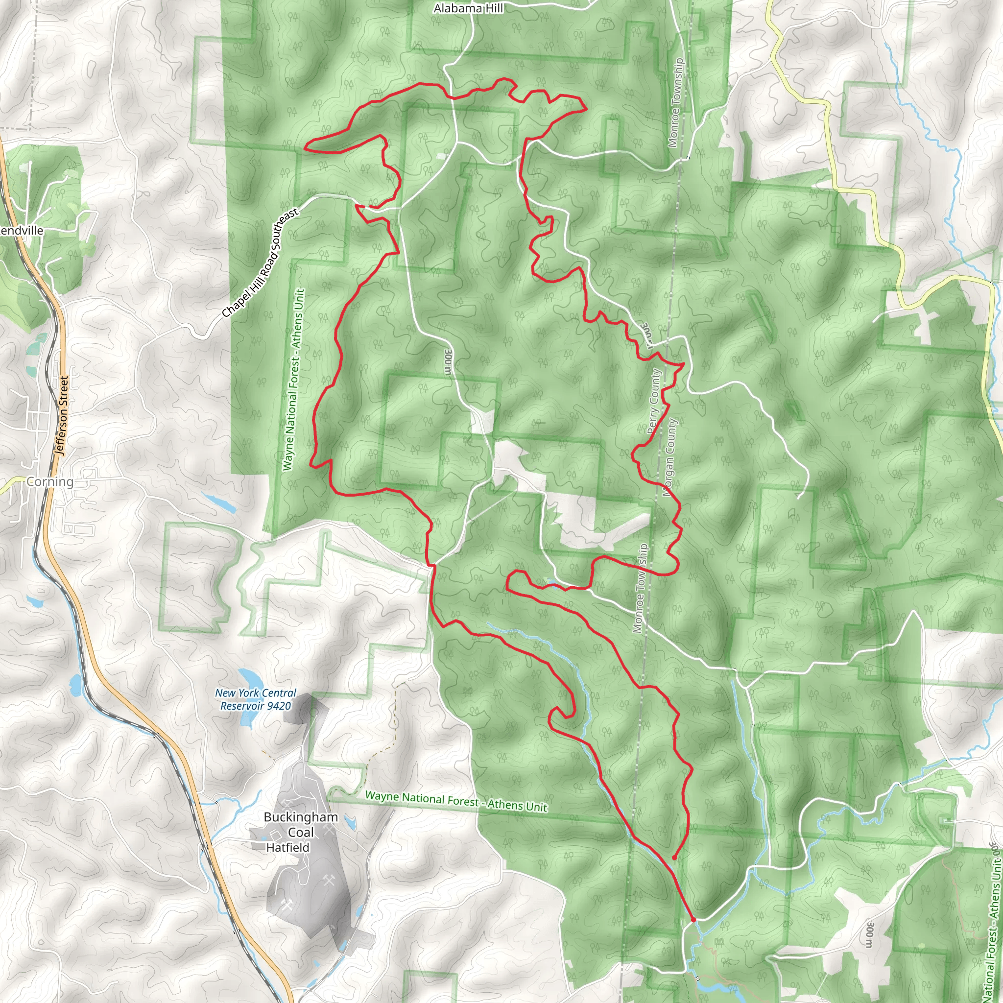Wildcat Hollow Trail mobile static map