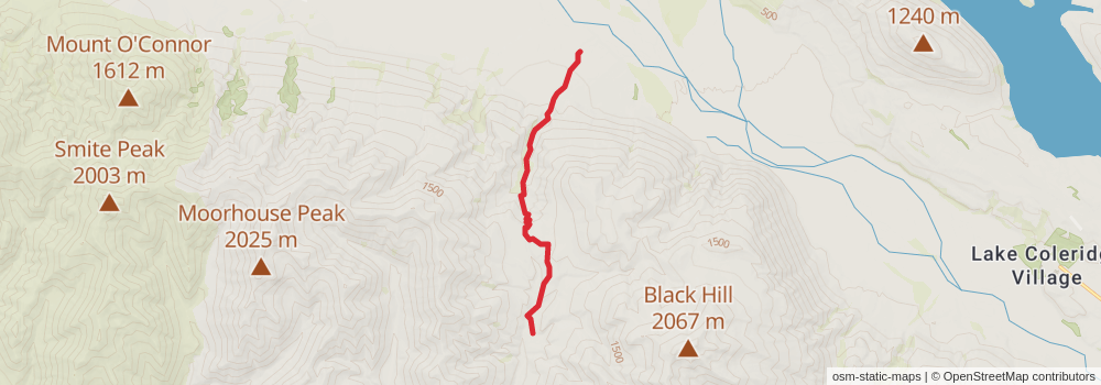 Lake Emily to Glenrock Stream - Rakaia Valley stage 3 Map