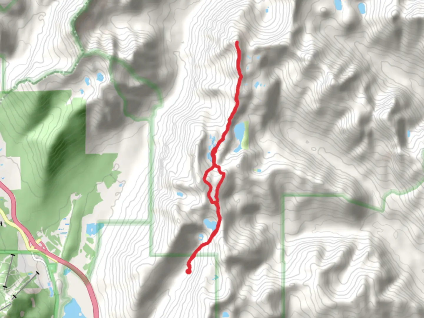 An image depicting the trail Lake Lillian, Rampart Lakes and Alta Mountain via Rampart Ridge Backdoor and its surrounding area.