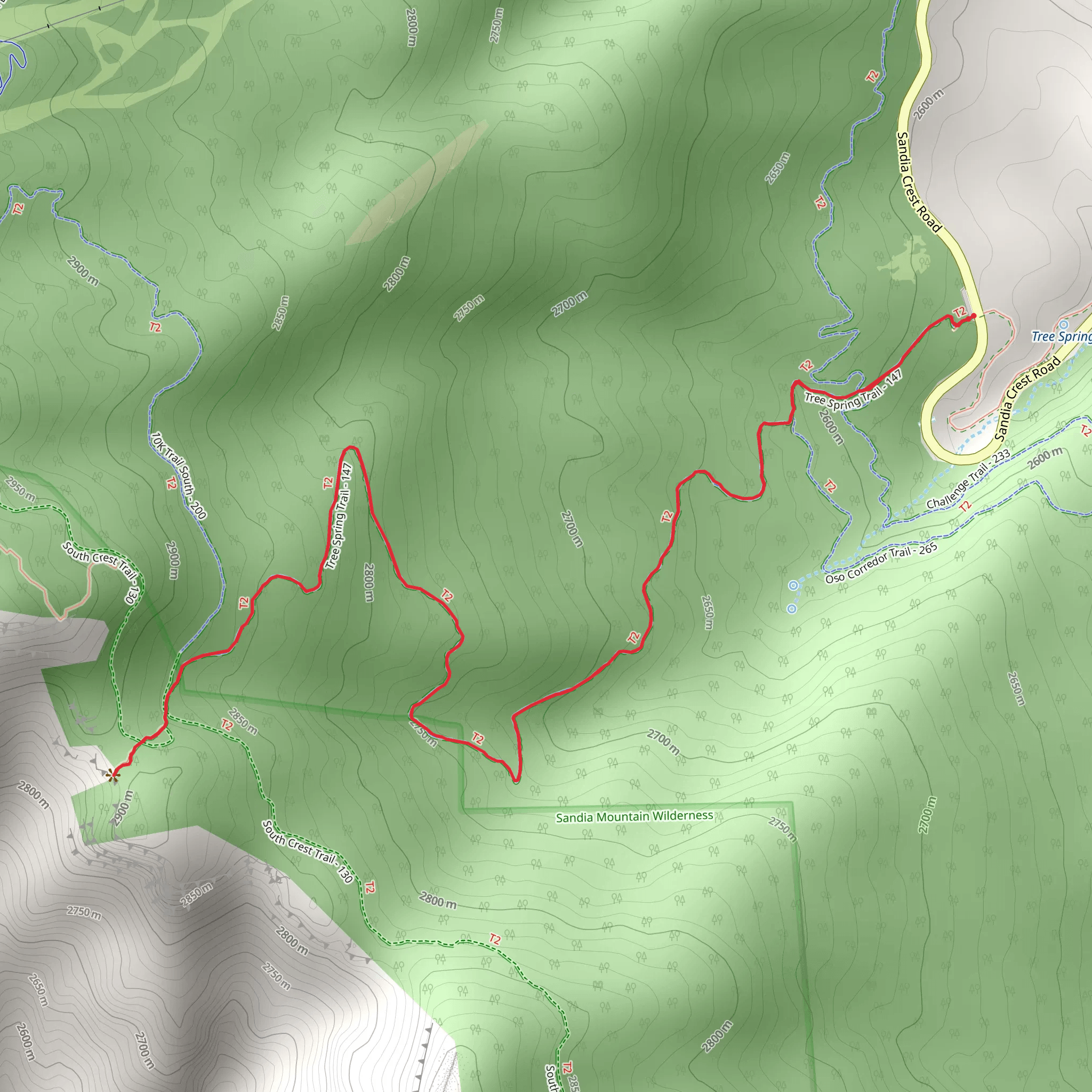 Tree Spring Trail mobile static map