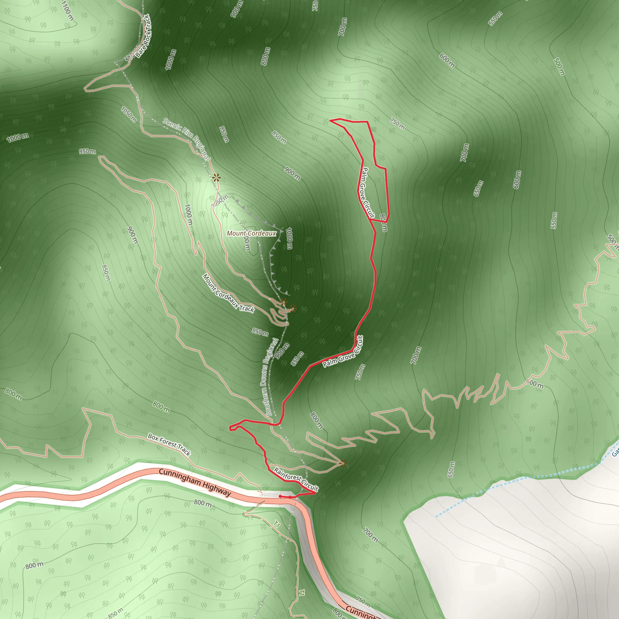 Palm Grove Circuit mobile static map