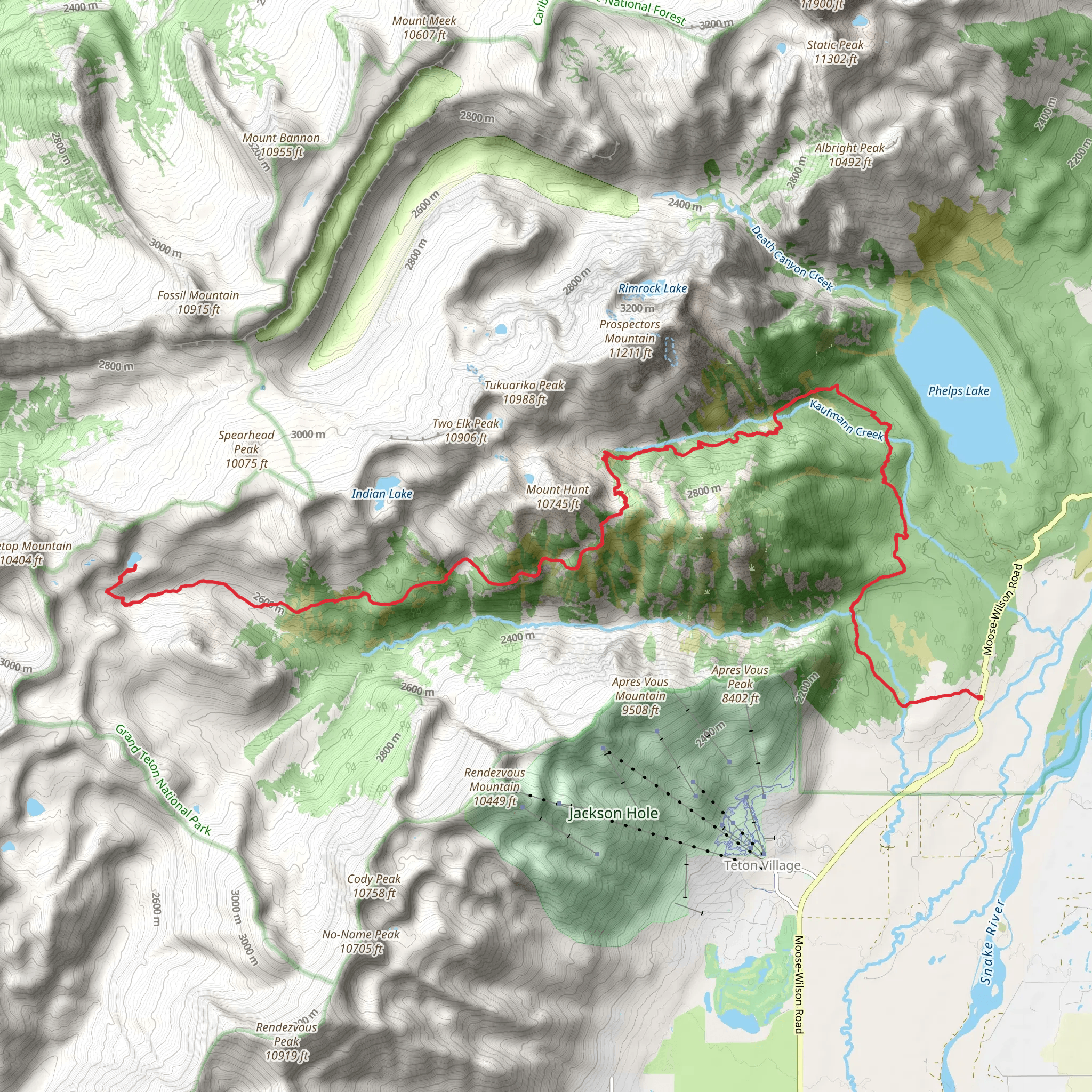 Open Canyon Trail to Marion Lake mobile static map