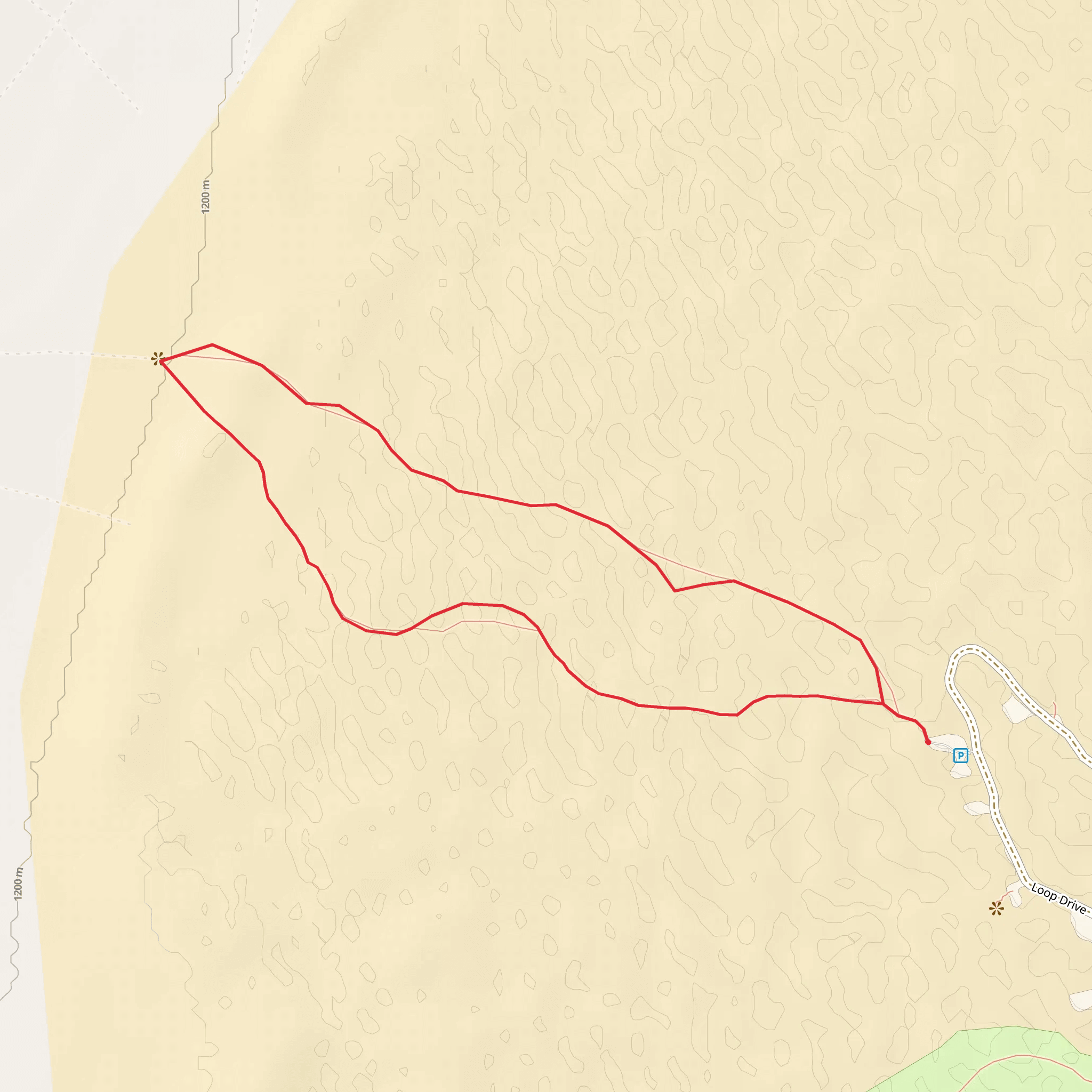 Alkali Flat Loop Trail mobile static map