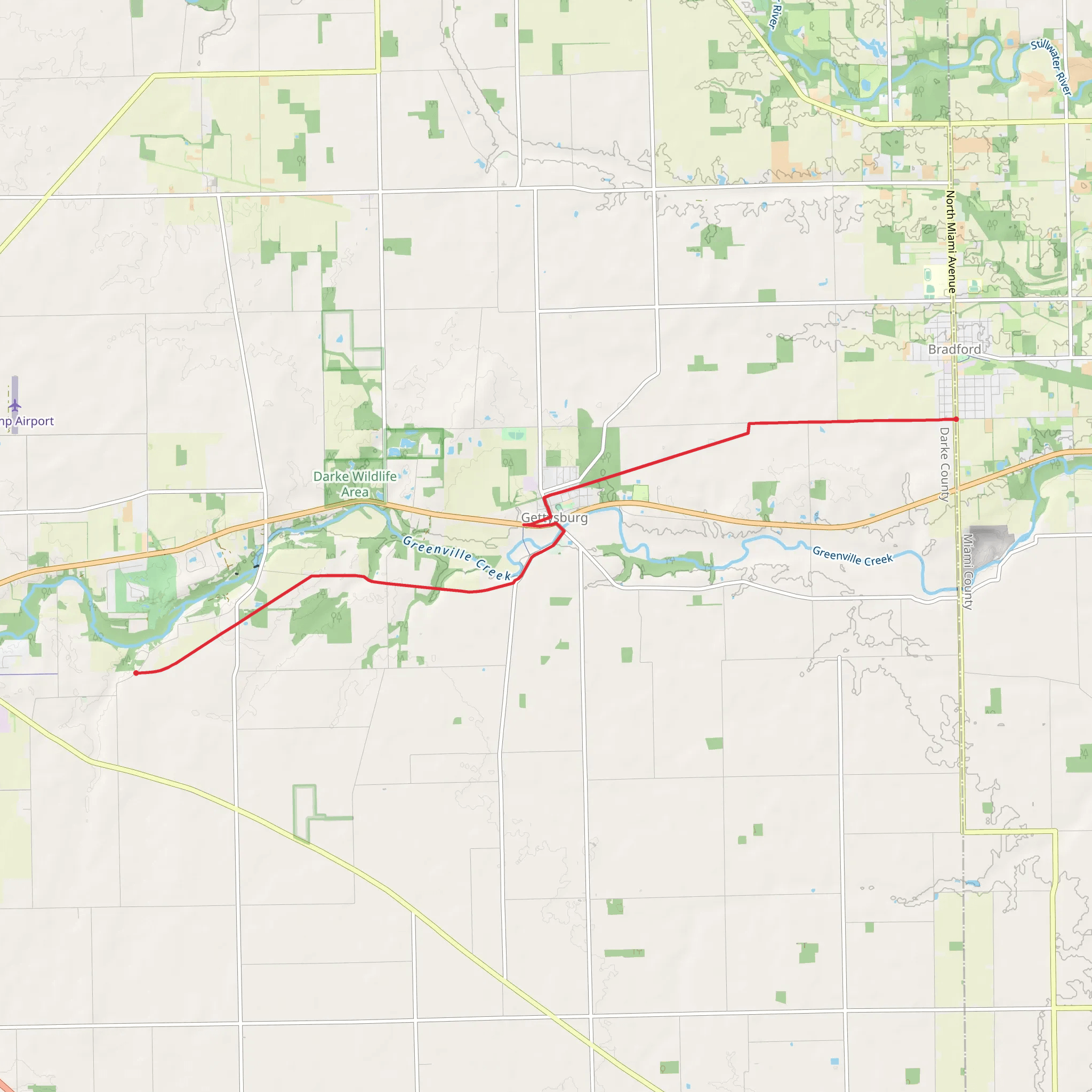 Tecumseh Multi-use Trail mobile static map