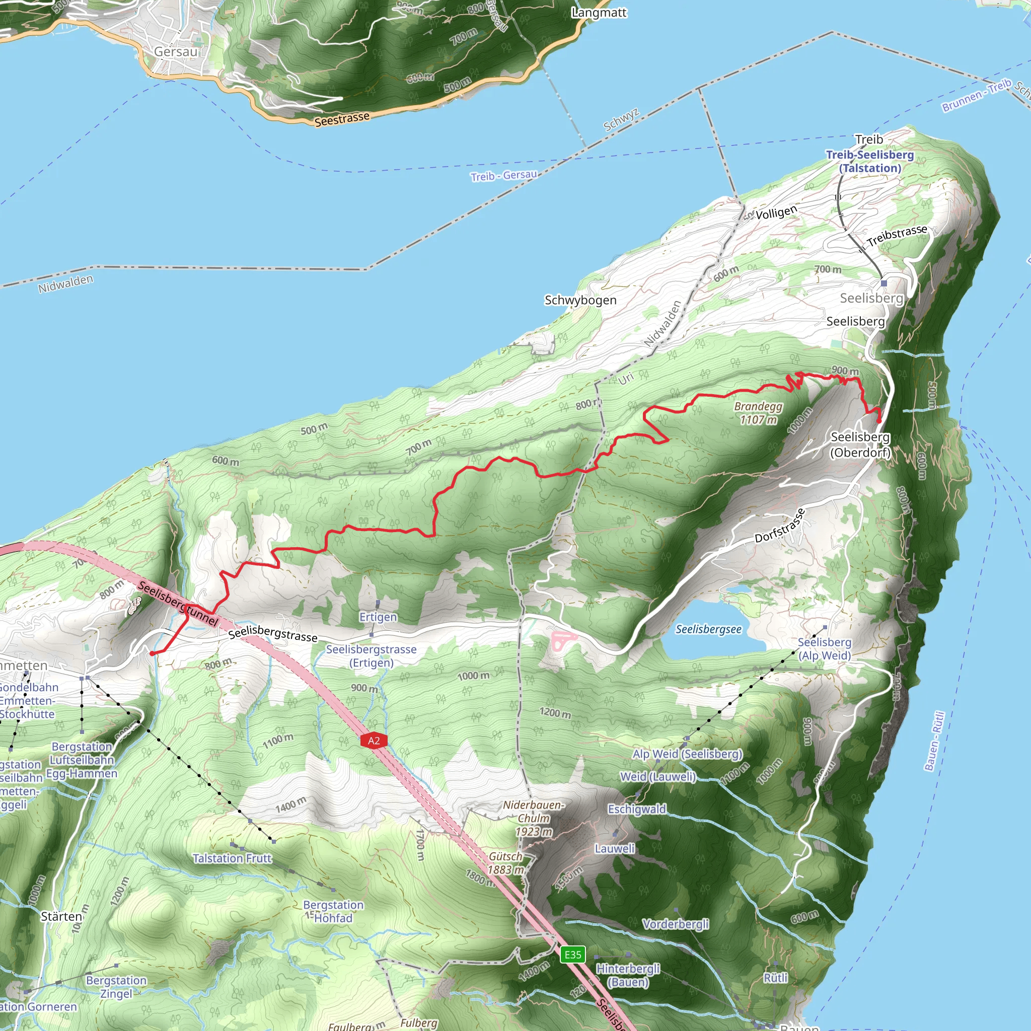 Brennwald Tour mobile static map