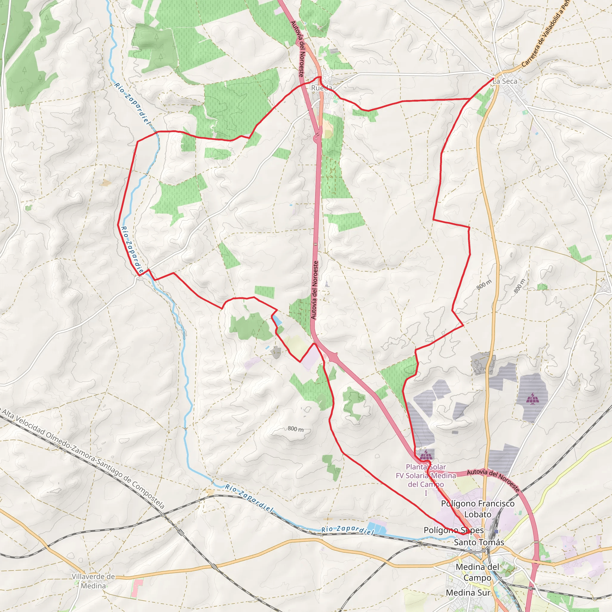 Rueda Wine Route PR VA 34 mobile static map