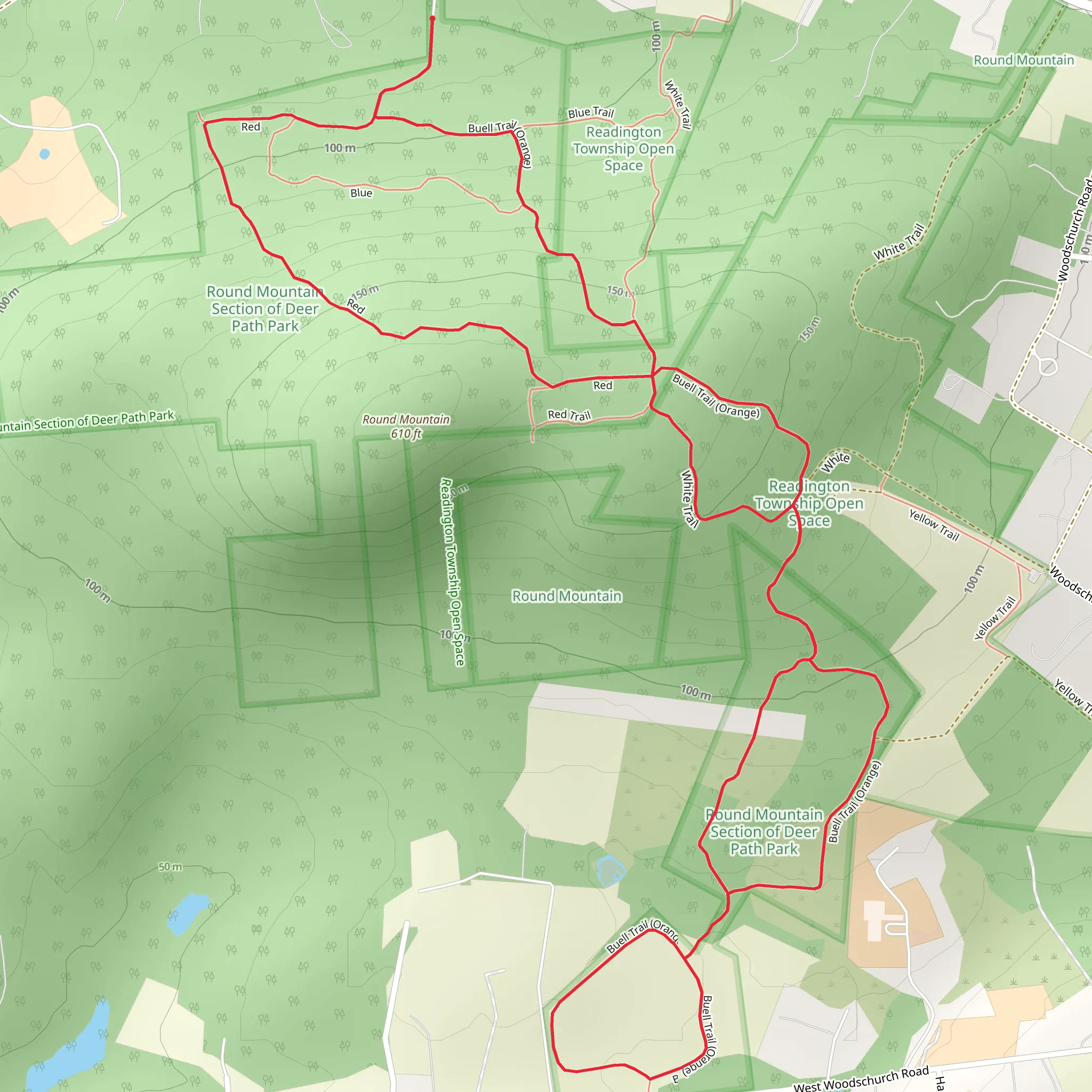 Red and Buell Loop Trail - Long mobile static map