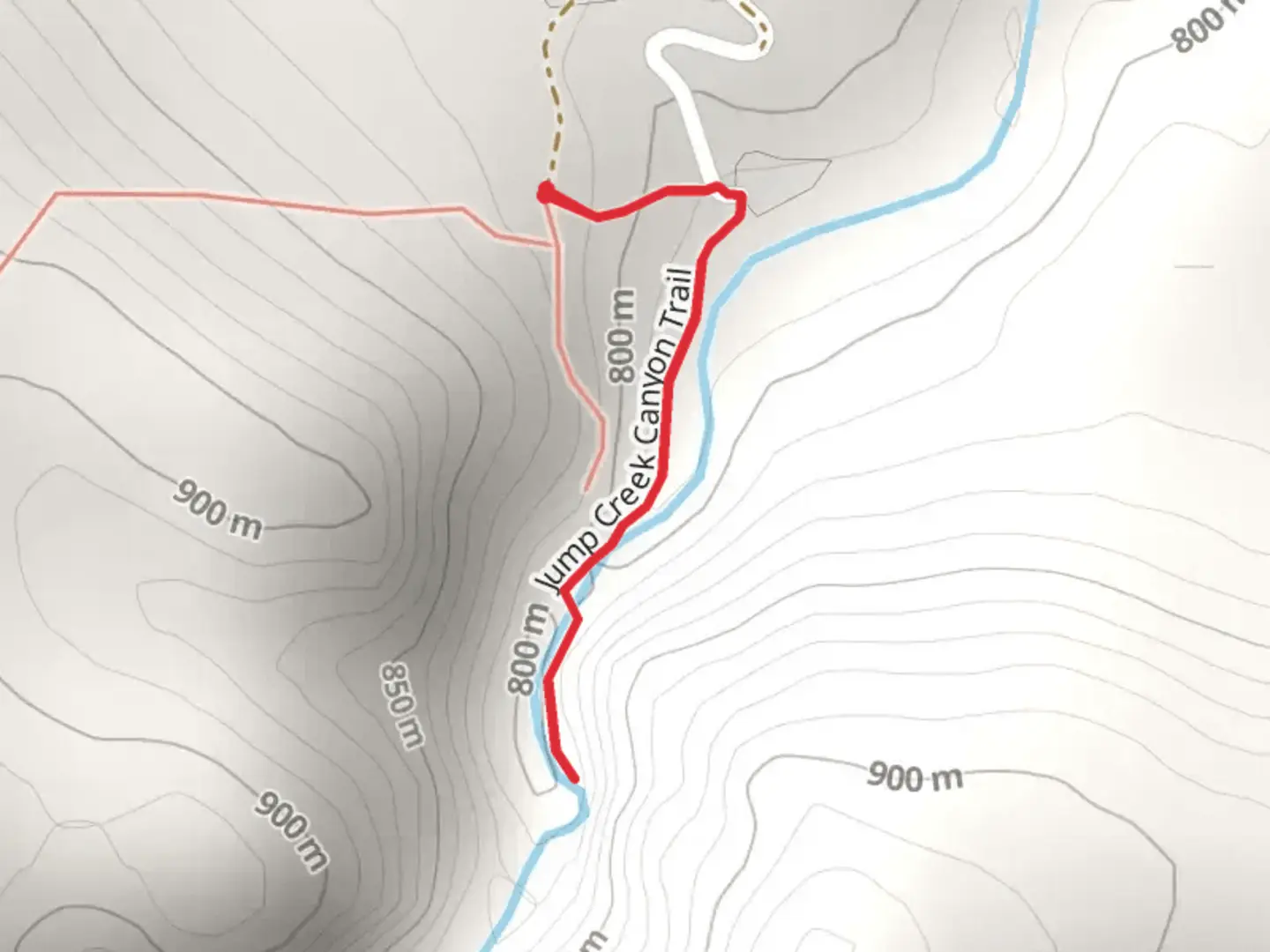 An image depicting the trail Jump Creek Canyon Trail and its surrounding area.