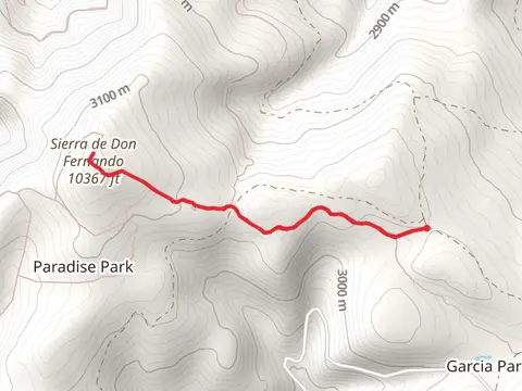 Sierra de Don Fernando via South Boundary Trail Out and Back