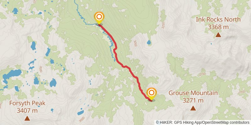 West Walker River Trail stage 3 Map