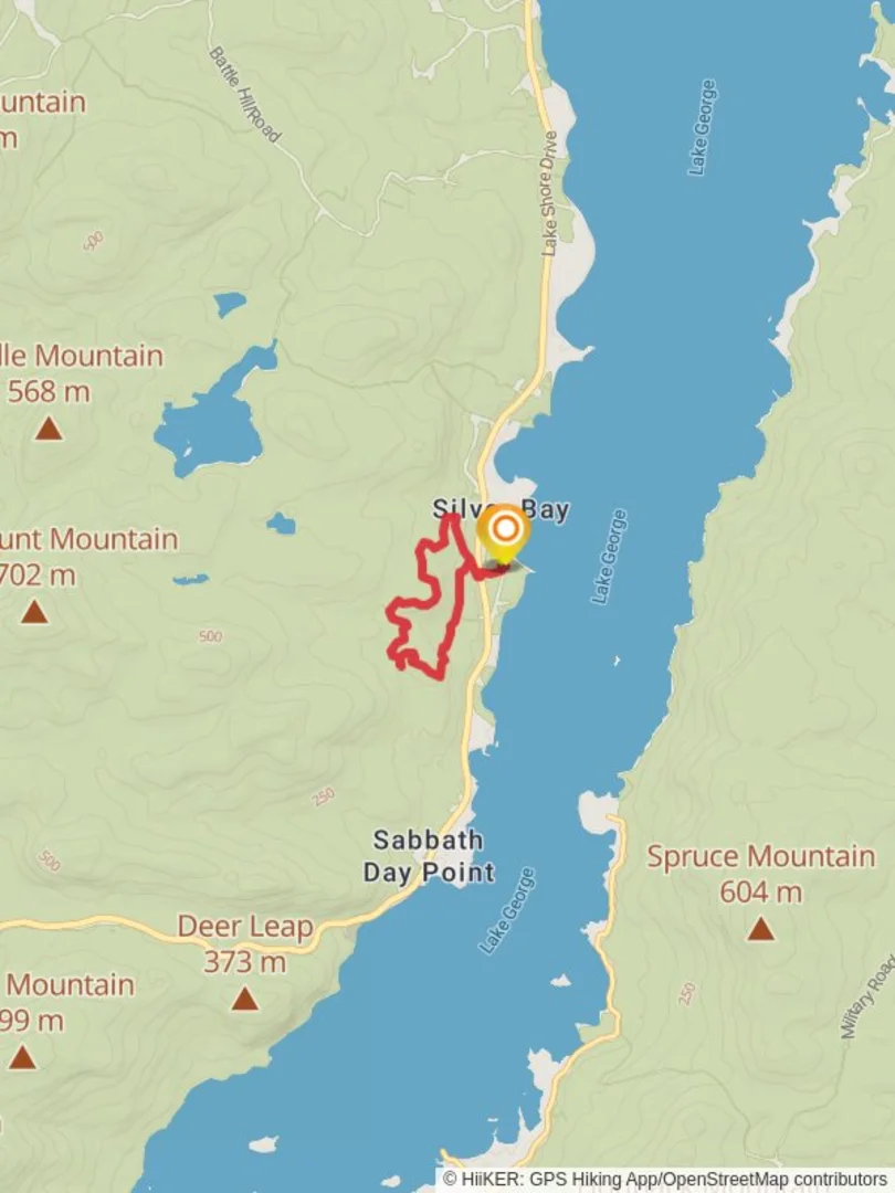 An image depicting the trail Inspiration Point from Silver Bay and its surrounding area.
