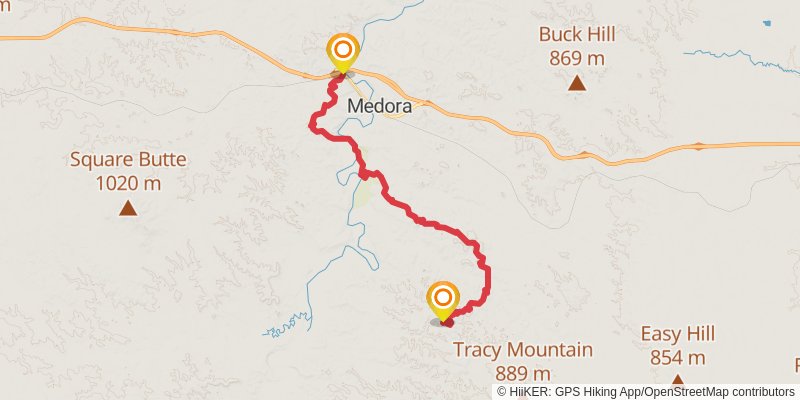 Maah Daah Hey Trail stage 4 Map