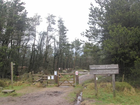 An image depicting the trail Lady Canning's Plantation Loop and its surrounding area.