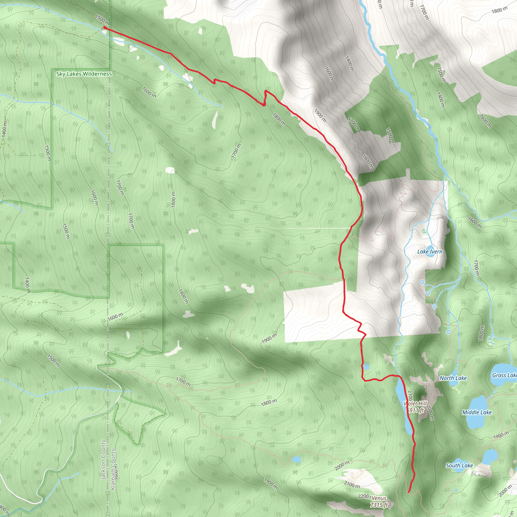 Alta Lake Trail mobile static map