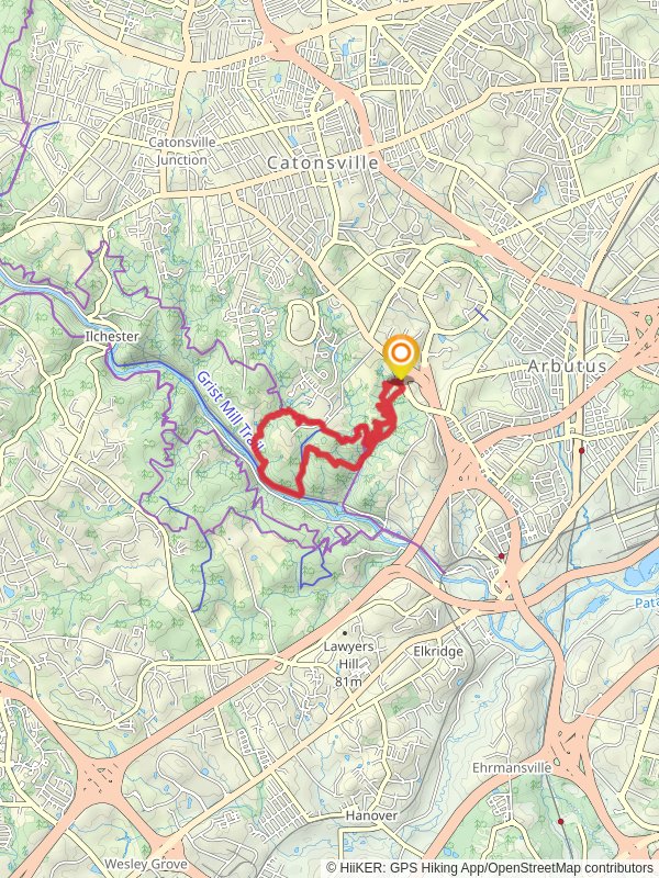 Soapstone, Santee Branch and Grist Mill Loop Trail mobile static map